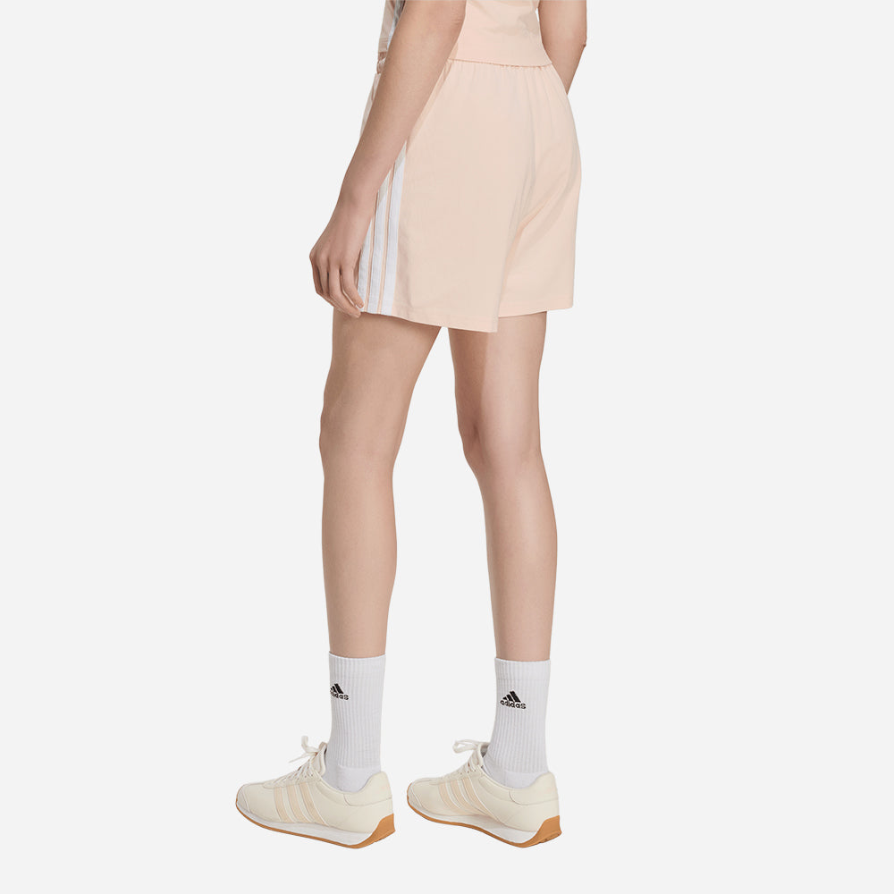 Quần Ngắn Thời Trang Nữ Adidas Essentials 3-Stripes Cotton - Cam San Hô - Supersports Vietnam