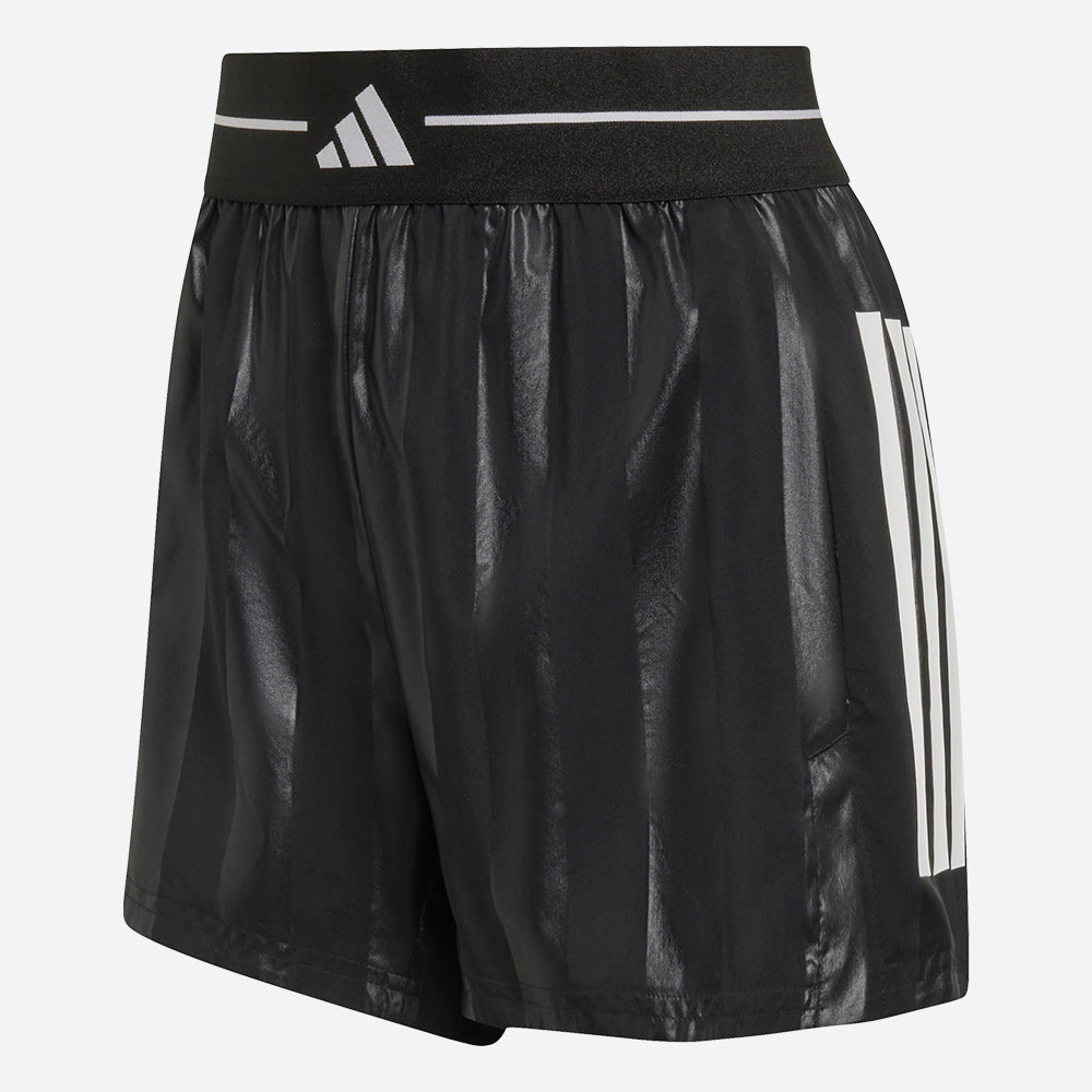 Quần Ngắn Thể Thao Nữ Adidas Hyperglam 3-Stripes Emboss Woven - Đen - Supersports Vietnam