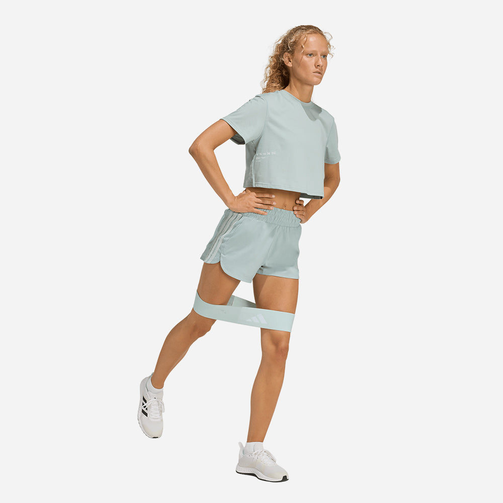 Quần Ngắn Thể Thao Nữ Adidas Pacer Workout Woven High Rise - Xanh Mint - Supersports Vietnam