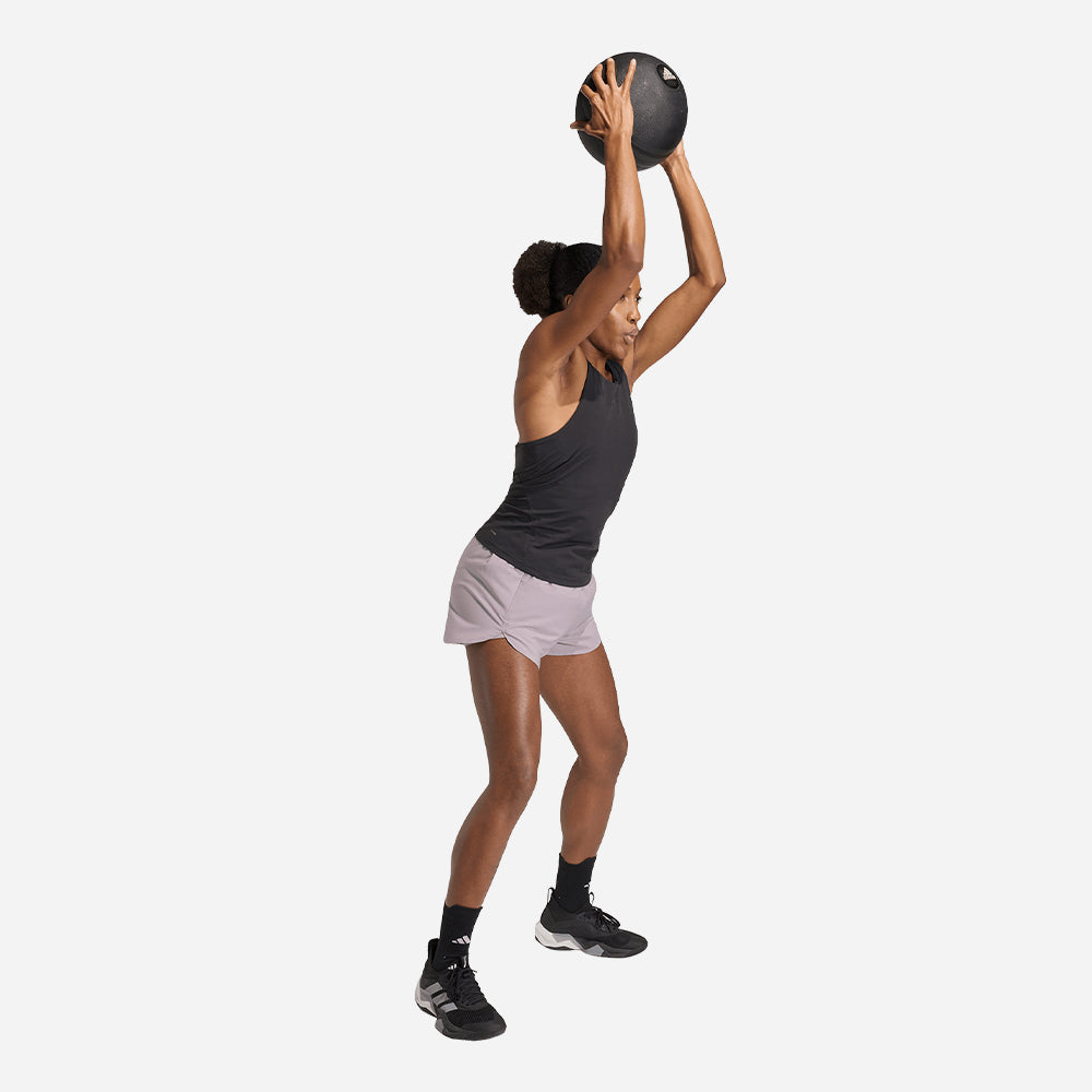 Quần Ngắn Thể Thao Nữ Adidas D4T Workout Go To 2In1 - Hồng - Supersports Vietnam