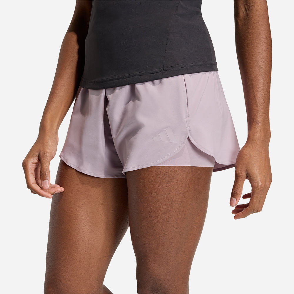 Quần Ngắn Thể Thao Nữ Adidas D4T Workout Go To 2In1 - Hồng - Supersports Vietnam