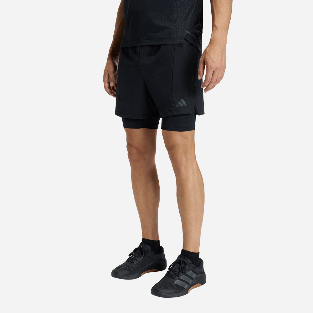 Quần Ngắn Thể Thao Nam Adidas D4T Workout 2In1 - Đen - Supersports Vietnam