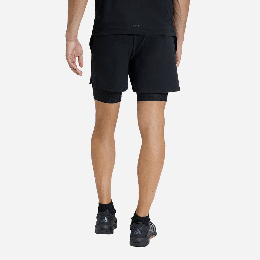 Quần Ngắn Thể Thao Nam Adidas D4T Workout 2In1 - Đen - Supersports Vietnam