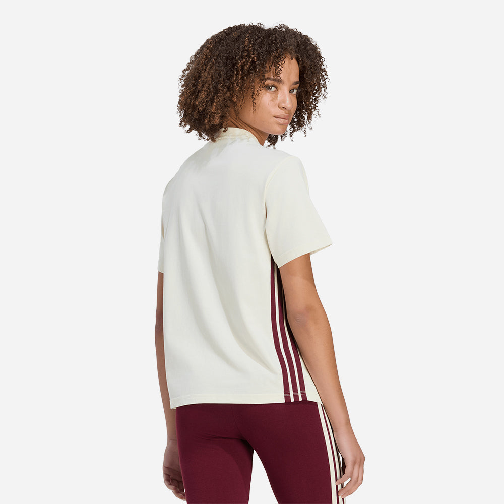 Áo Thun Nữ Adidas Essentials 3-Stripes Cotton - Be - Supersports Vietnam
