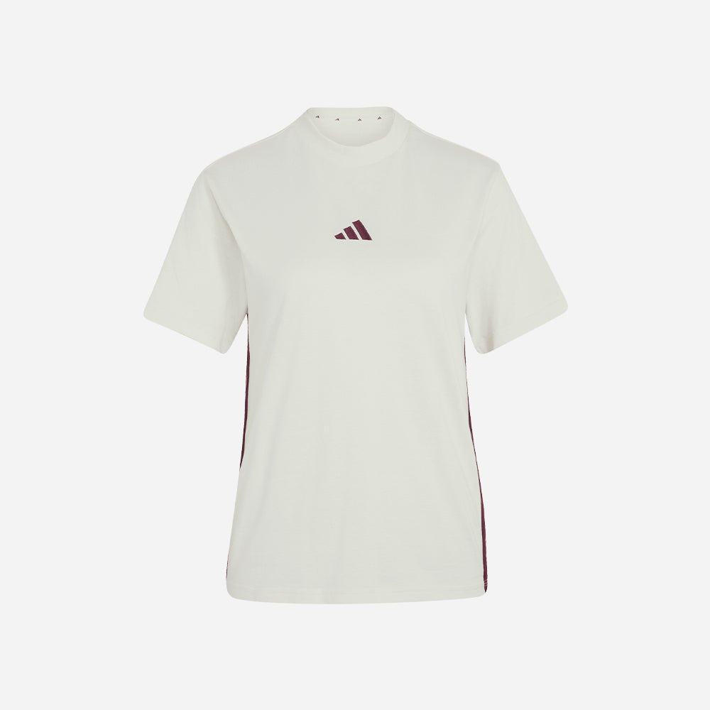 Áo Thun Nữ Adidas Essentials 3-Stripes Cotton - Be - Supersports Vietnam
