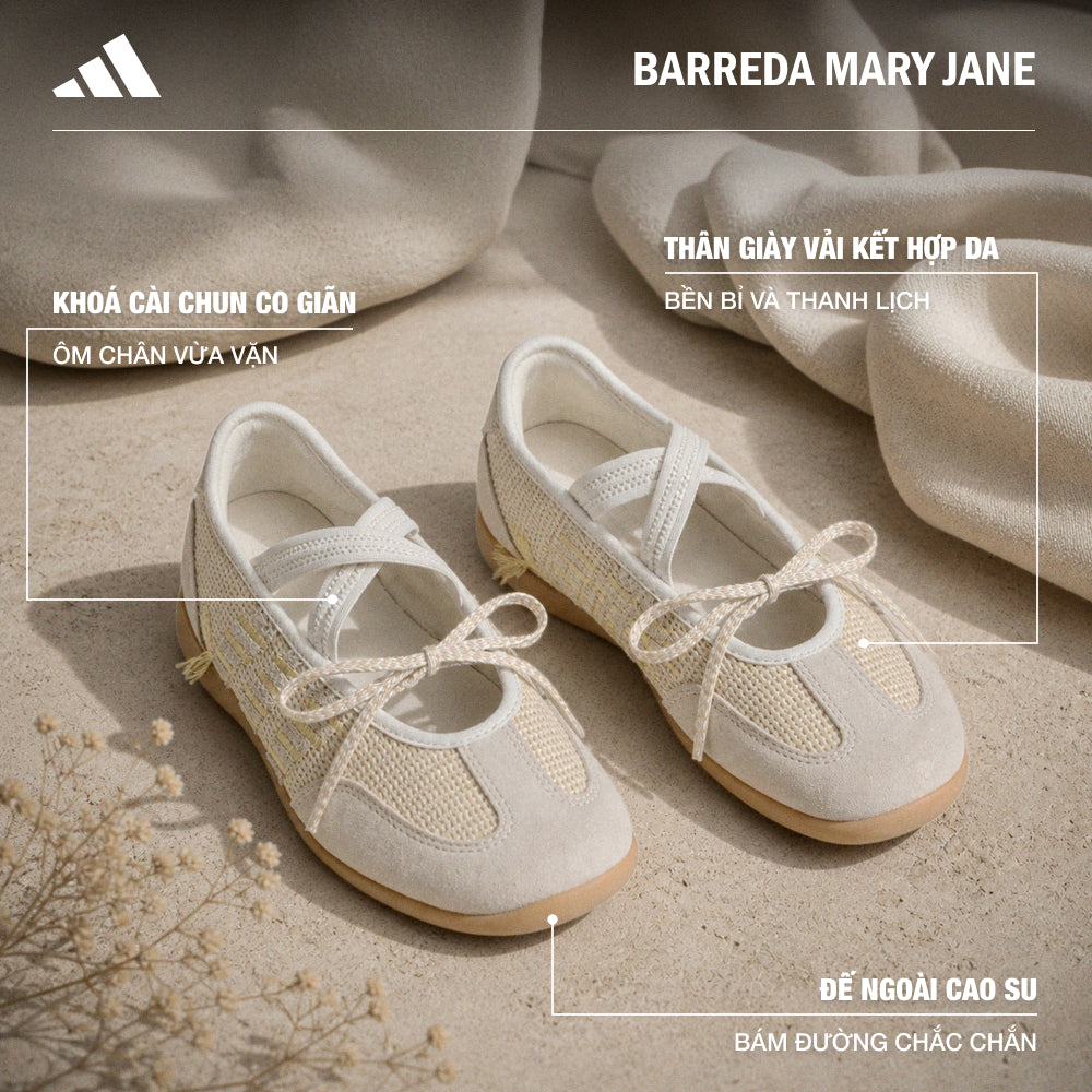 Giày Slip-On Nữ Adidas Barreda Mary Jane - Be - Supersports Vietnam