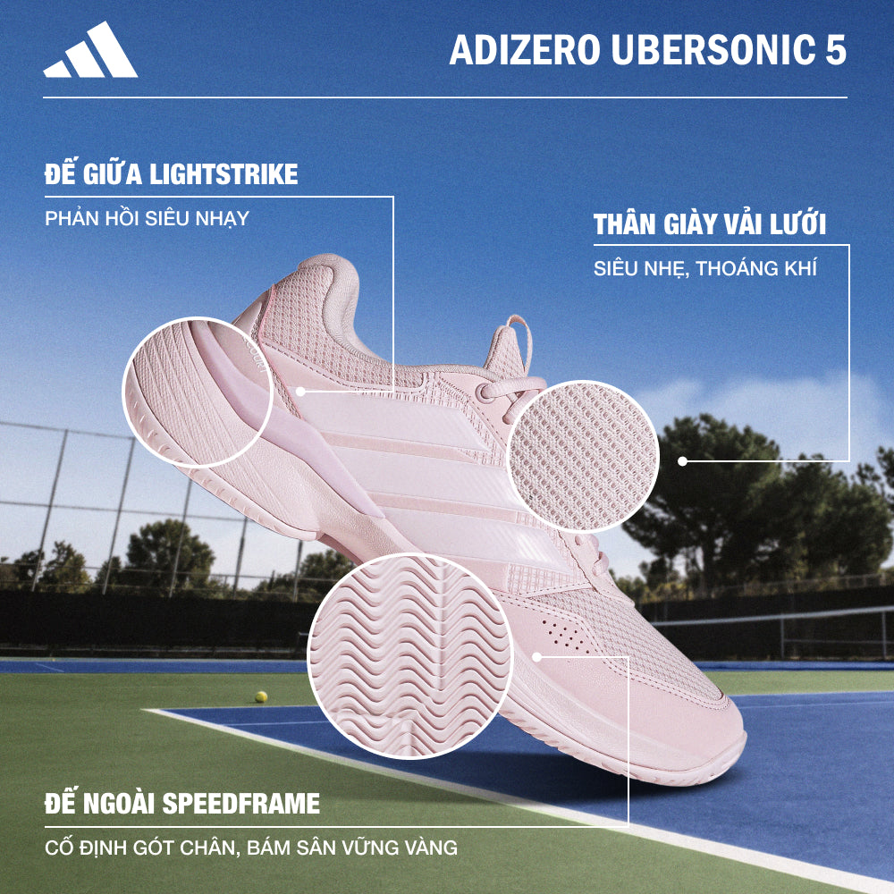 Giày Tennis Nữ Adidas Gamecourt 3 - Hồng - Supersports Vietnam
