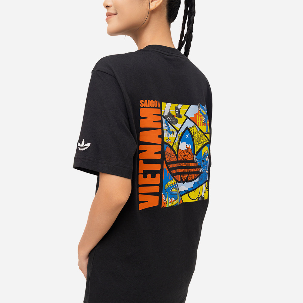 Áo Thun Unisex Adidas Gfx Saigon 2 - Đen - Supersports Vietnam