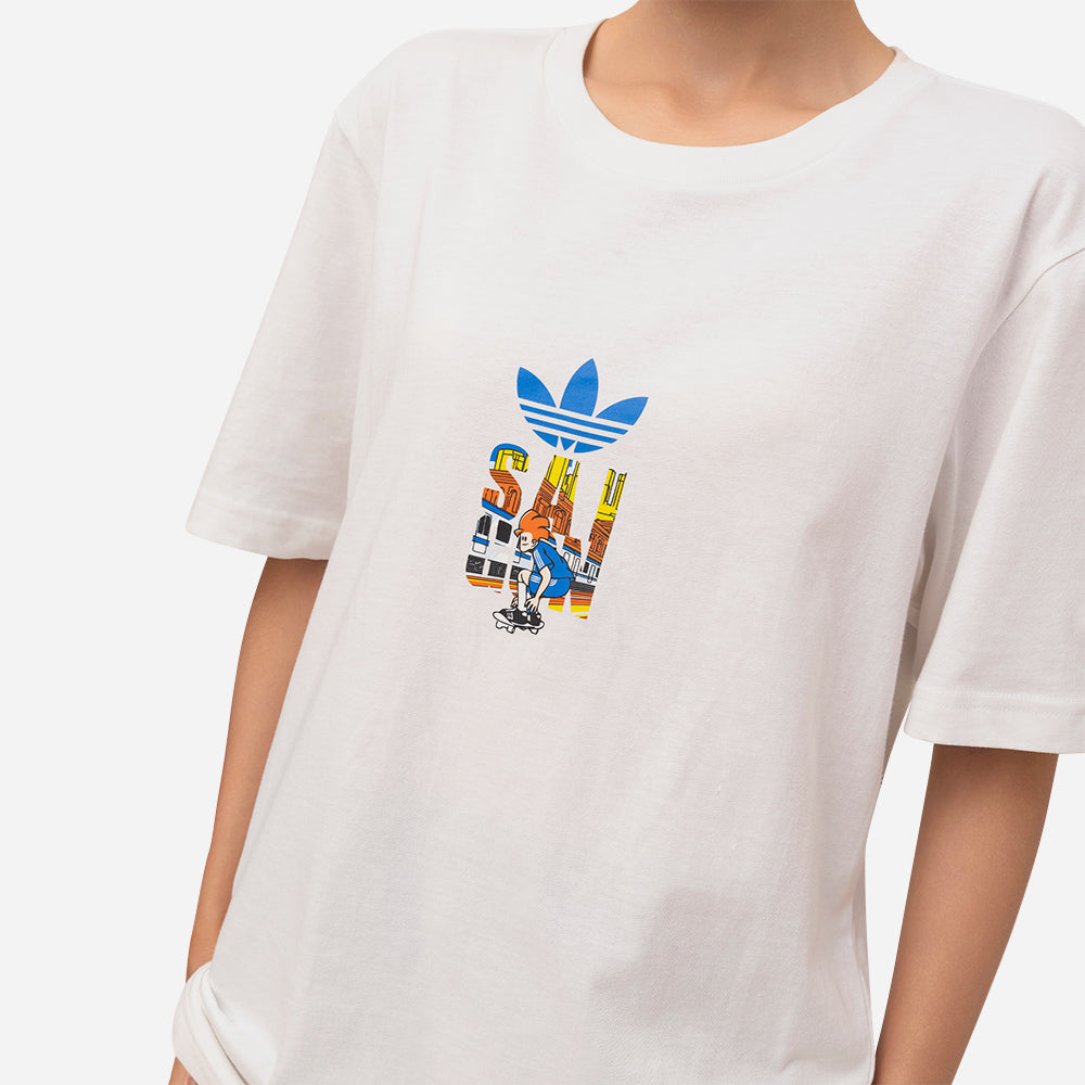 Áo Thun Unisex Adidas Gfx Saigon 1 - Trắng - Supersports Vietnam