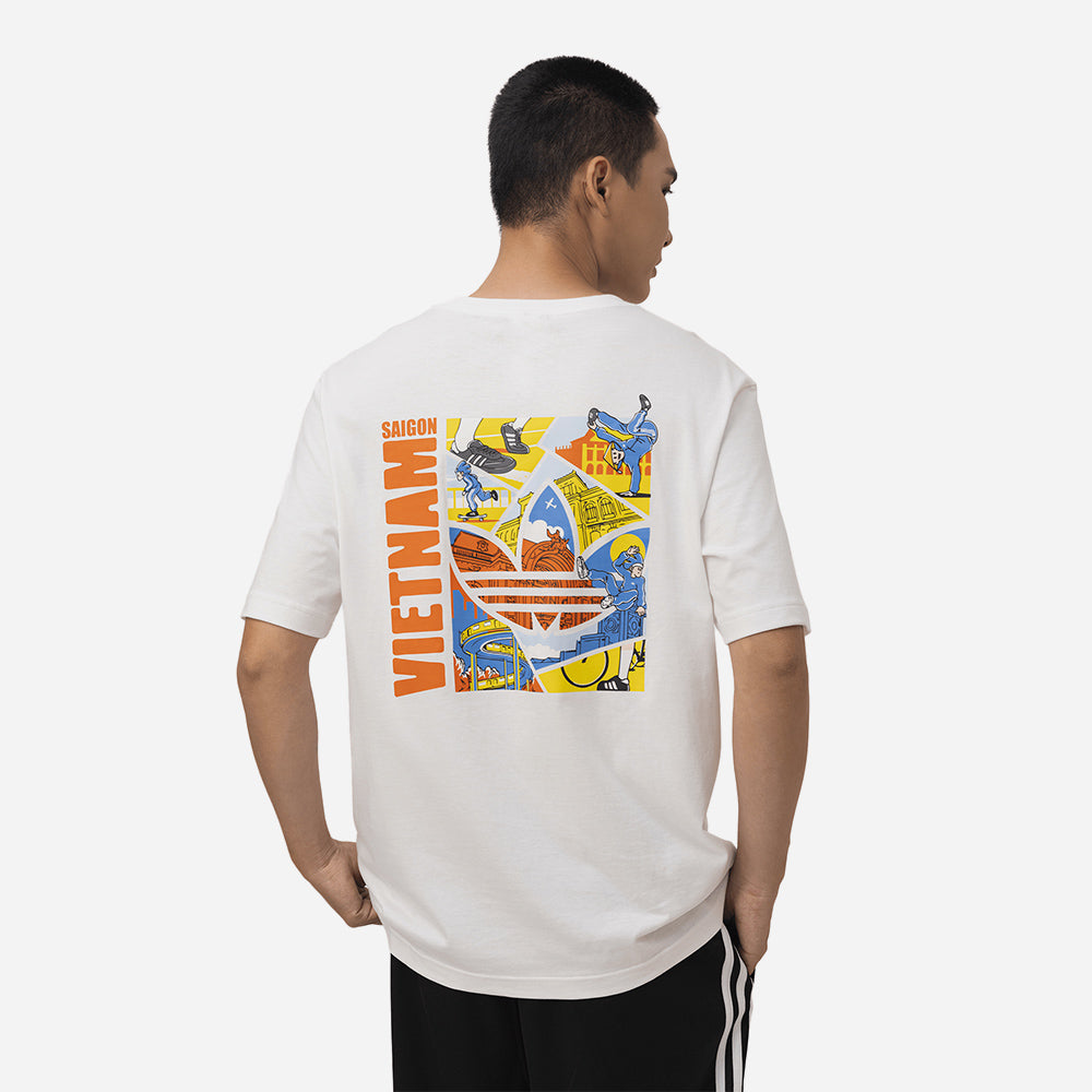 Áo Thun Unisex Adidas Gfx Saigon 2 - Trắng - Supersports Vietnam