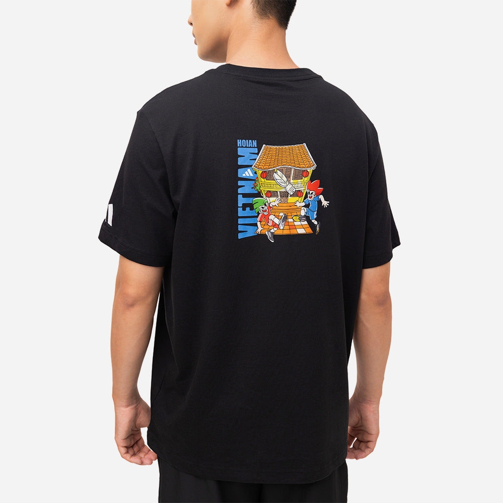Áo Thun Unisex Adidas Gfx Hoi An - Đen - Supersports Vietnam