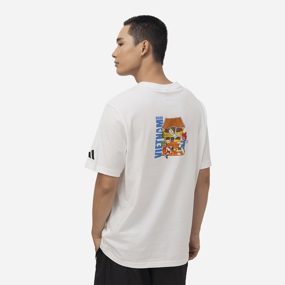 Áo Thun Unisex Adidas Gfx Hoi An - Trắng - Supersports Vietnam