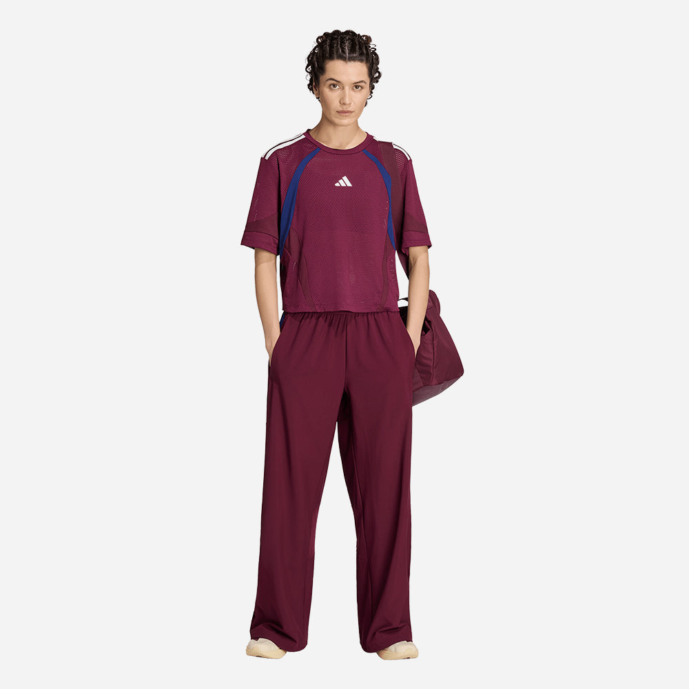Áo Thun Nữ Adidas Hyperglam Dna 3-Stripes Color Block Mesh - Đỏ - Supersports Vietnam