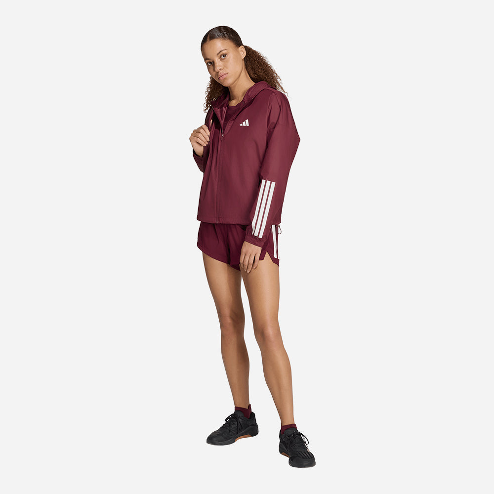 Quần Ngắn Thể Thao Nữ Adidas Hyperglam 3-Stripes Woven - Đỏ - Supersports Vietnam