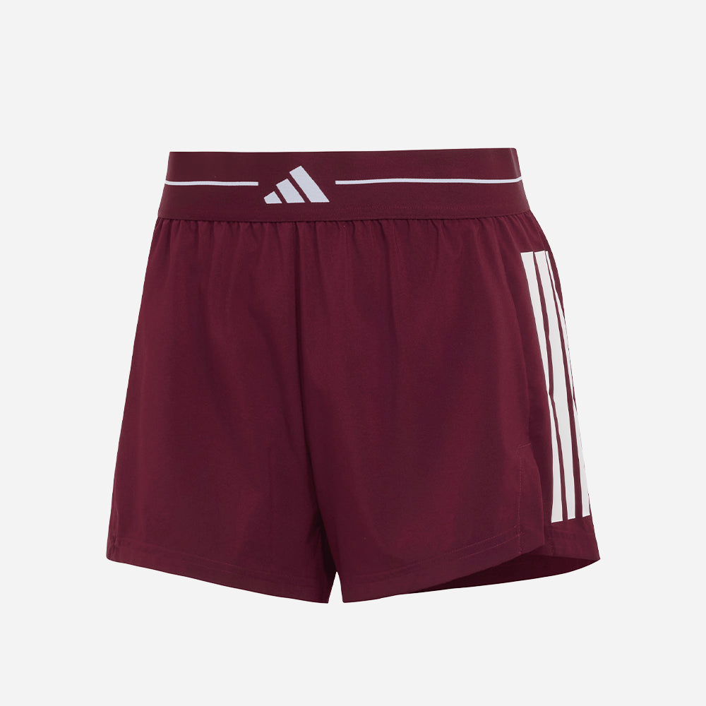 Quần Ngắn Thể Thao Nữ Adidas Hyperglam 3-Stripes Woven - Đỏ - Supersports Vietnam