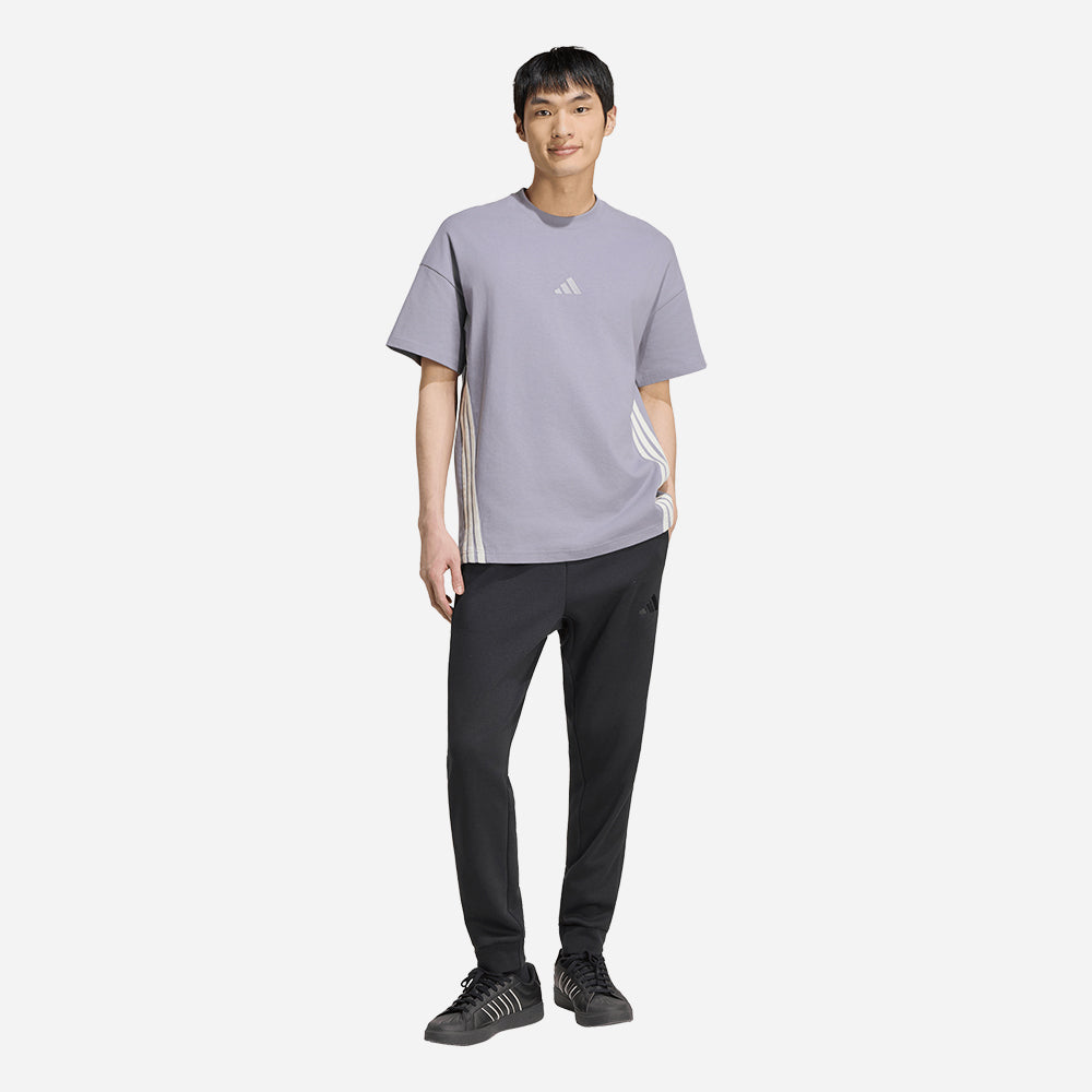 Áo Thun Nam Adidas Kit 3-Stripes Loose - Tím - Supersports Vietnam