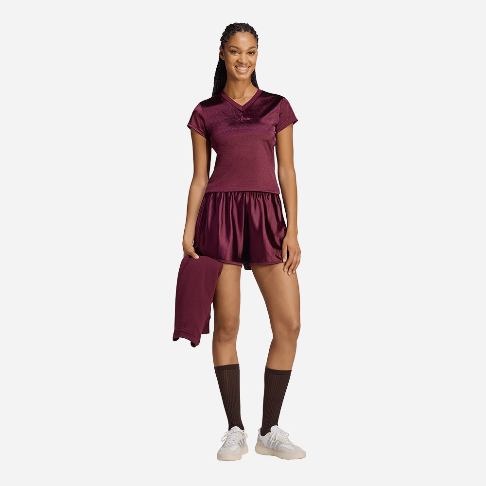 Áo Thun Nữ Adidas Seasonal Essentials Satin - Đỏ - Supersports Vietnam