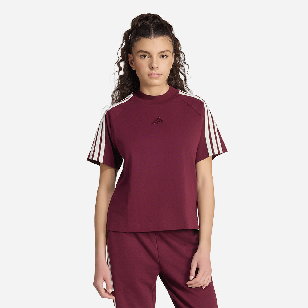 Áo Thun Nữ Adidas Kit 3-Stripes - Đỏ - Supersports Vietnam