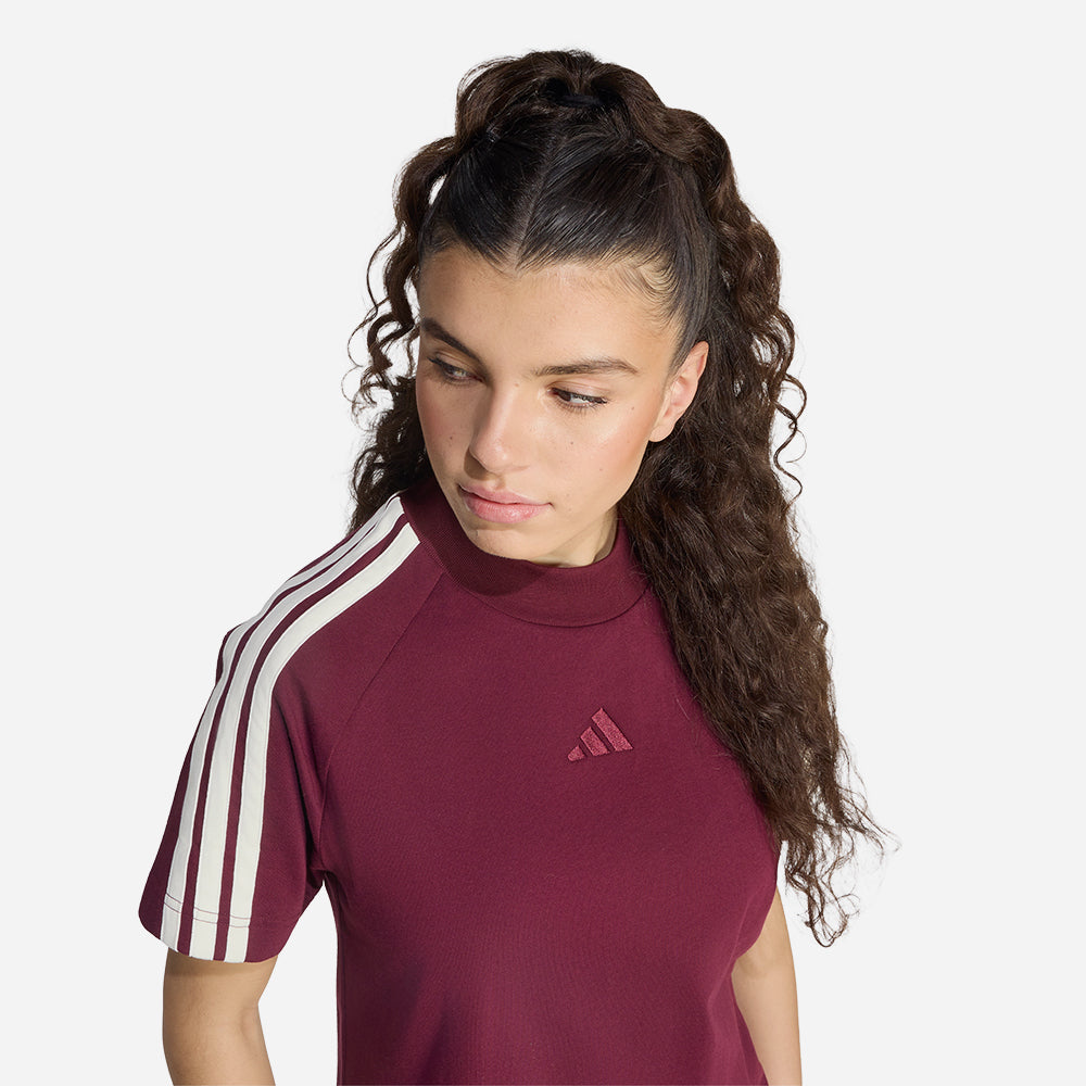 Áo Thun Nữ Adidas Kit 3-Stripes - Đỏ - Supersports Vietnam