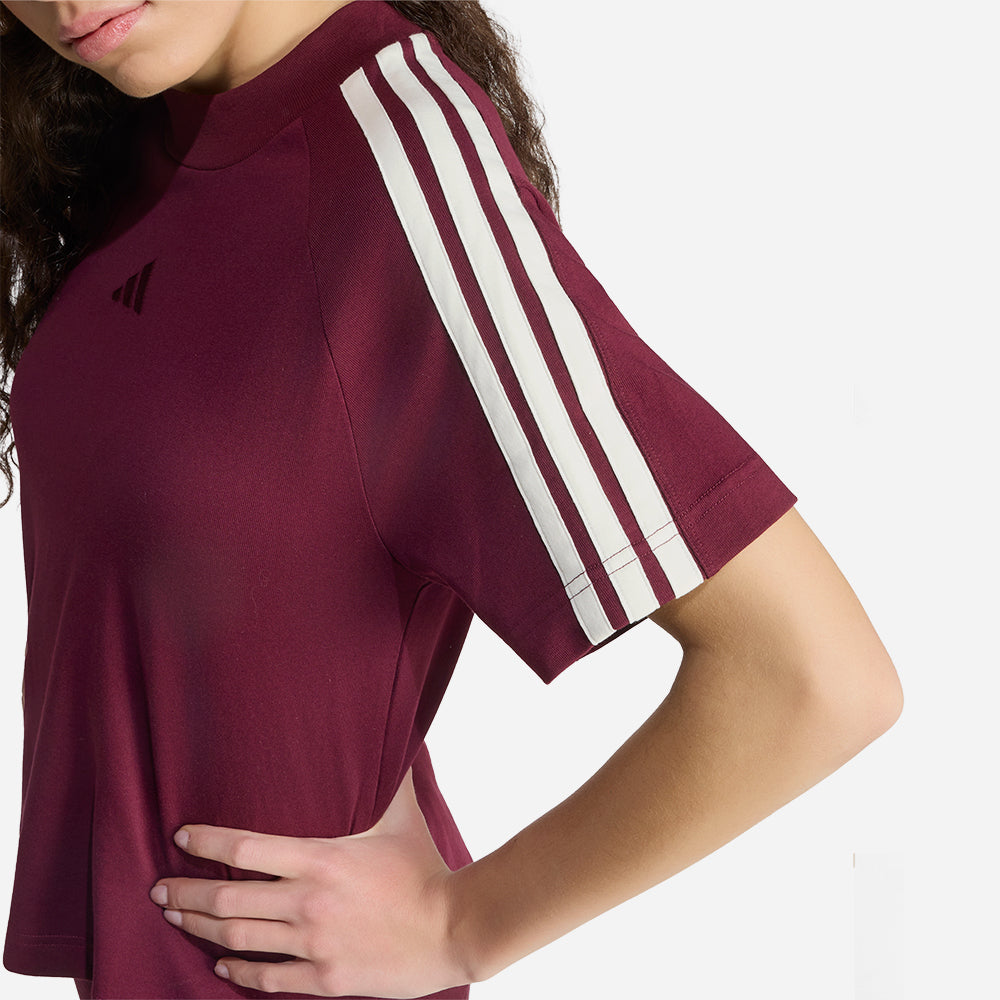 Áo Thun Nữ Adidas Kit 3-Stripes - Đỏ - Supersports Vietnam