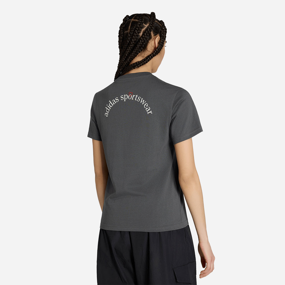Áo Thun Nữ Adidas Mini Embroidery Pack Regular Graphic - Xám - Supersports Vietnam