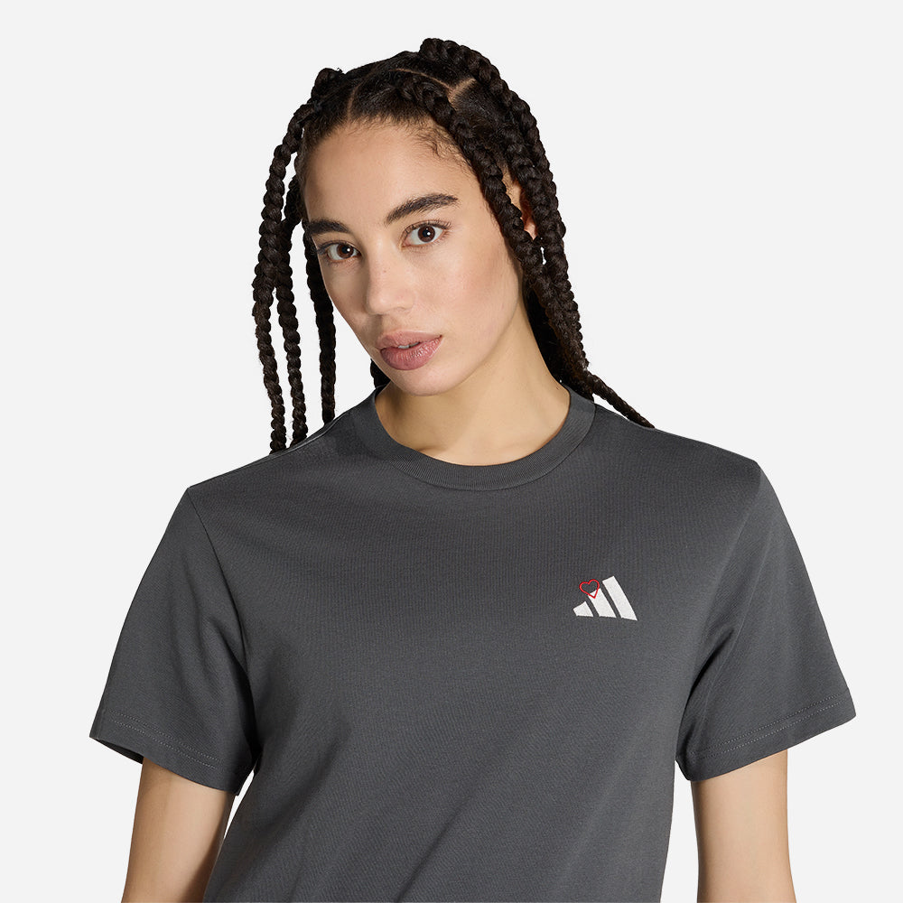 Áo Thun Nữ Adidas Mini Embroidery Pack Regular Graphic - Xám - Supersports Vietnam