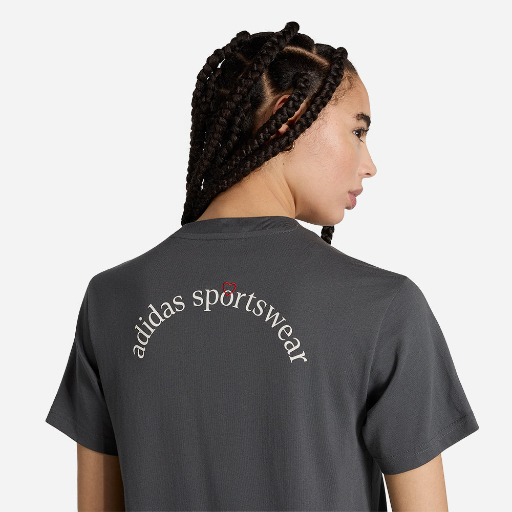 Áo Thun Nữ Adidas Mini Embroidery Pack Regular Graphic - Xám - Supersports Vietnam