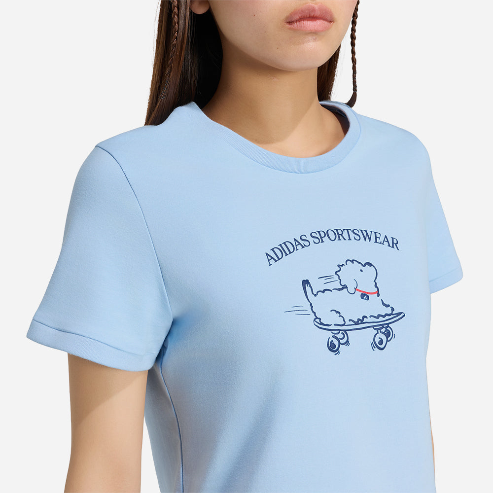Áo Thun Nữ Adidas Animal Pop Graphic 2 - Xanh Dương - Supersports Vietnam