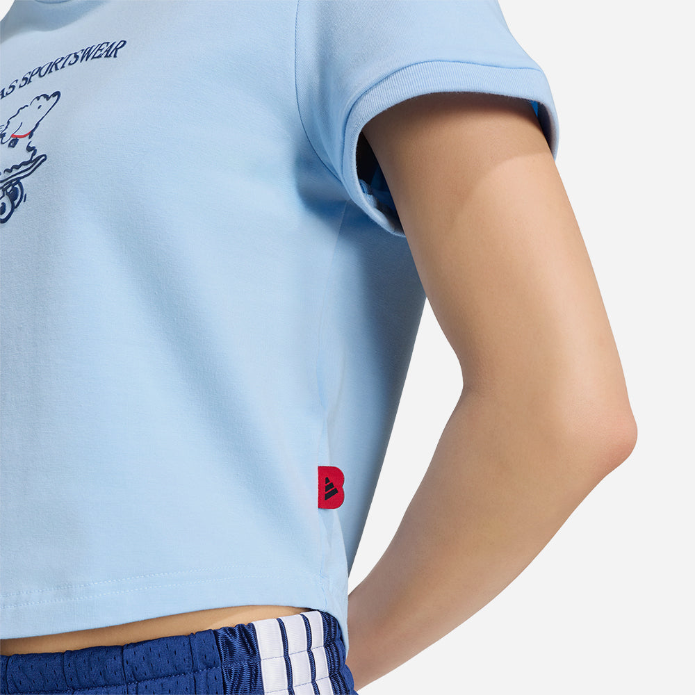 Áo Thun Nữ Adidas Animal Pop Graphic 2 - Xanh Dương - Supersports Vietnam