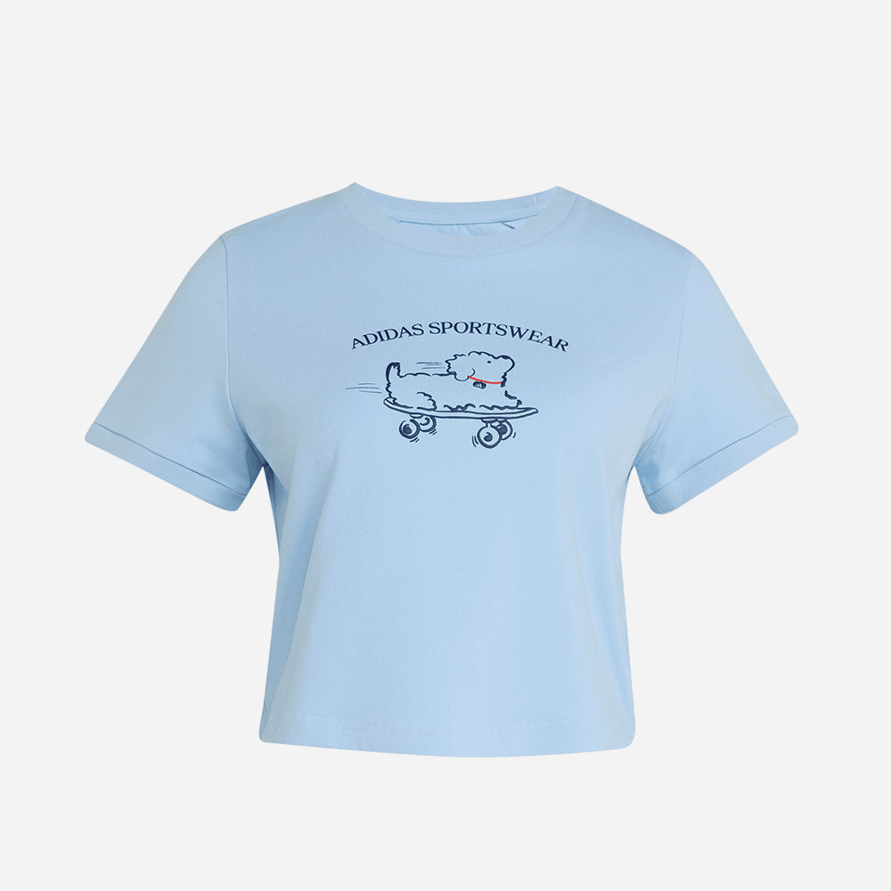 Áo Thun Nữ Adidas Animal Pop Graphic 2 - Xanh Dương - Supersports Vietnam