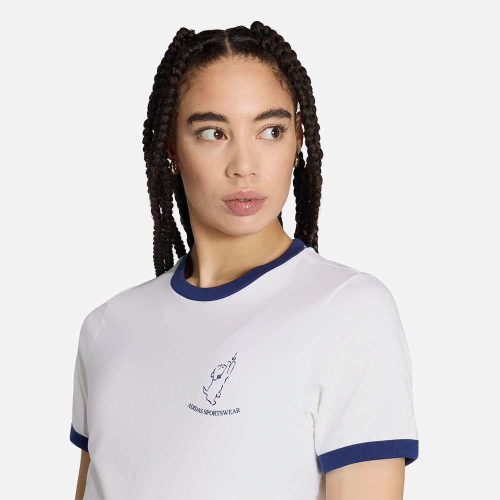 Áo Thun Nữ Adidas Animal Pop Graphic - Trắng - Supersports Vietnam