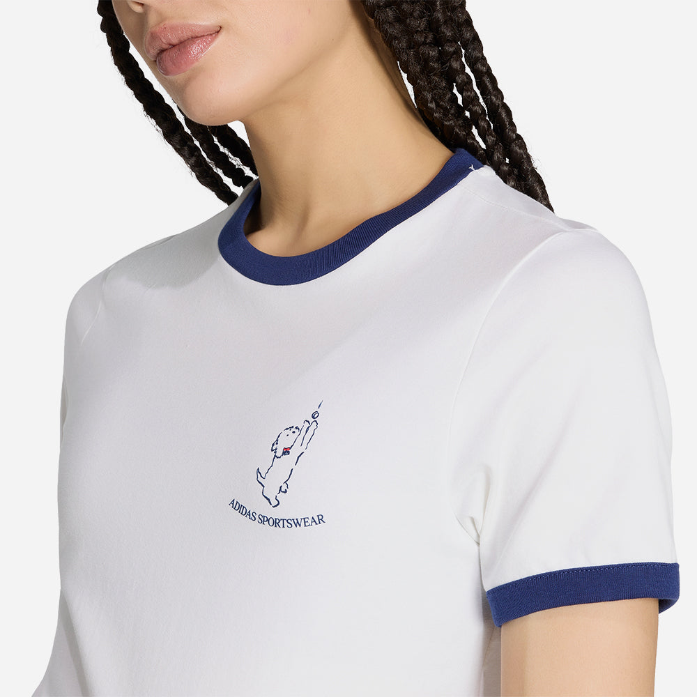 Áo Thun Nữ Adidas Animal Pop Graphic - Trắng - Supersports Vietnam