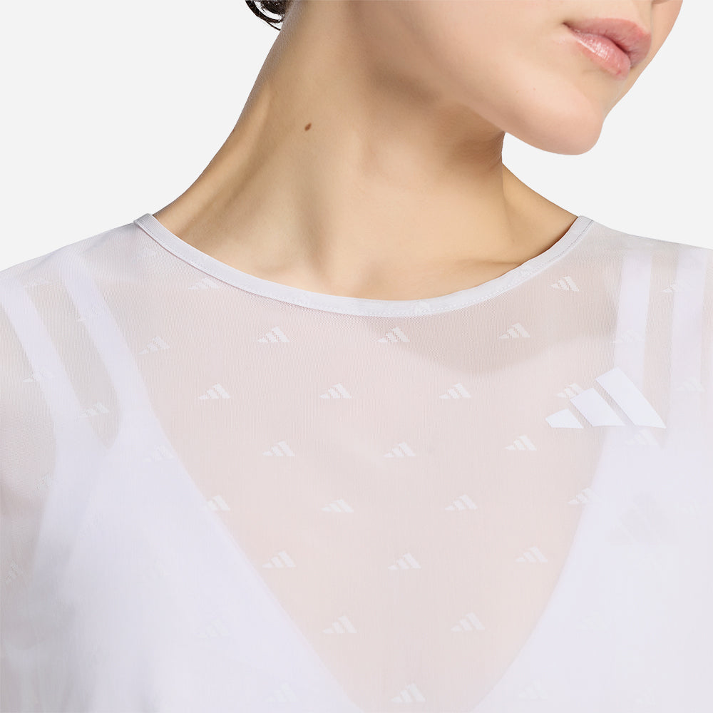 Áo Thun Nữ Adidas Primelift Essentials Workout Boxy Mesh - Trắng - Supersports Vietnam