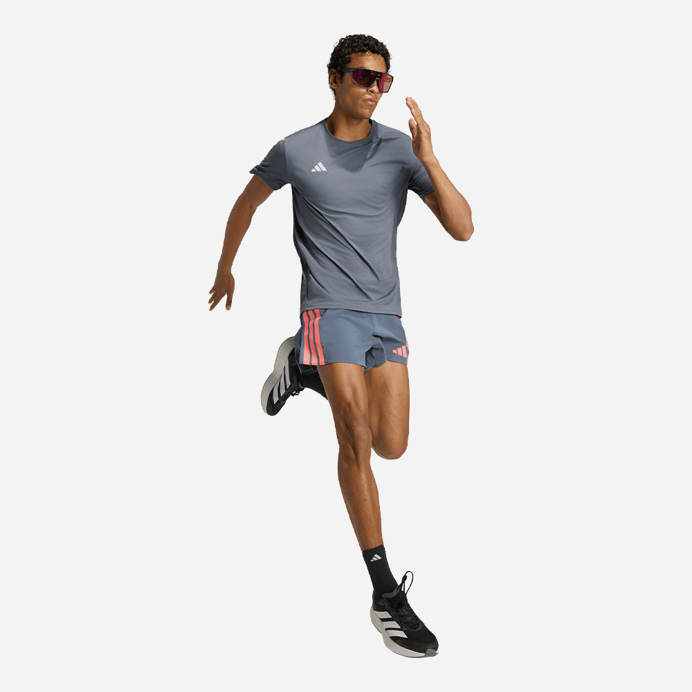 Áo Thun Nam Adidas Adizero Essentials Running - Xám - Supersports Vietnam