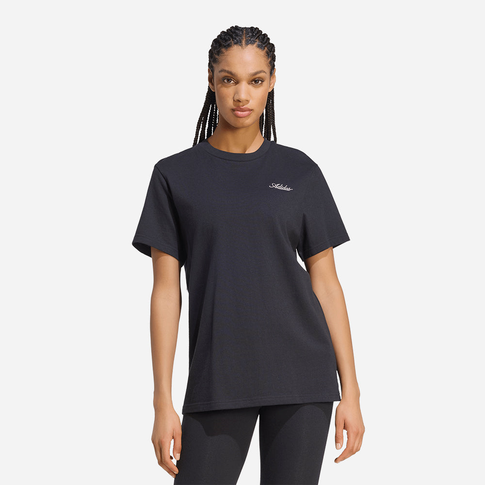 Áo Thun Nữ Adidas Food Loose Graphic - Đen - Supersports Vietnam