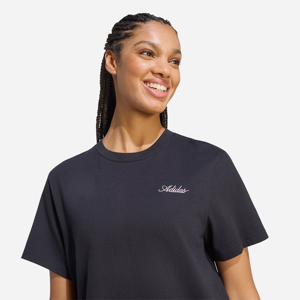 Áo Thun Nữ Adidas Food Loose Graphic - Đen - Supersports Vietnam