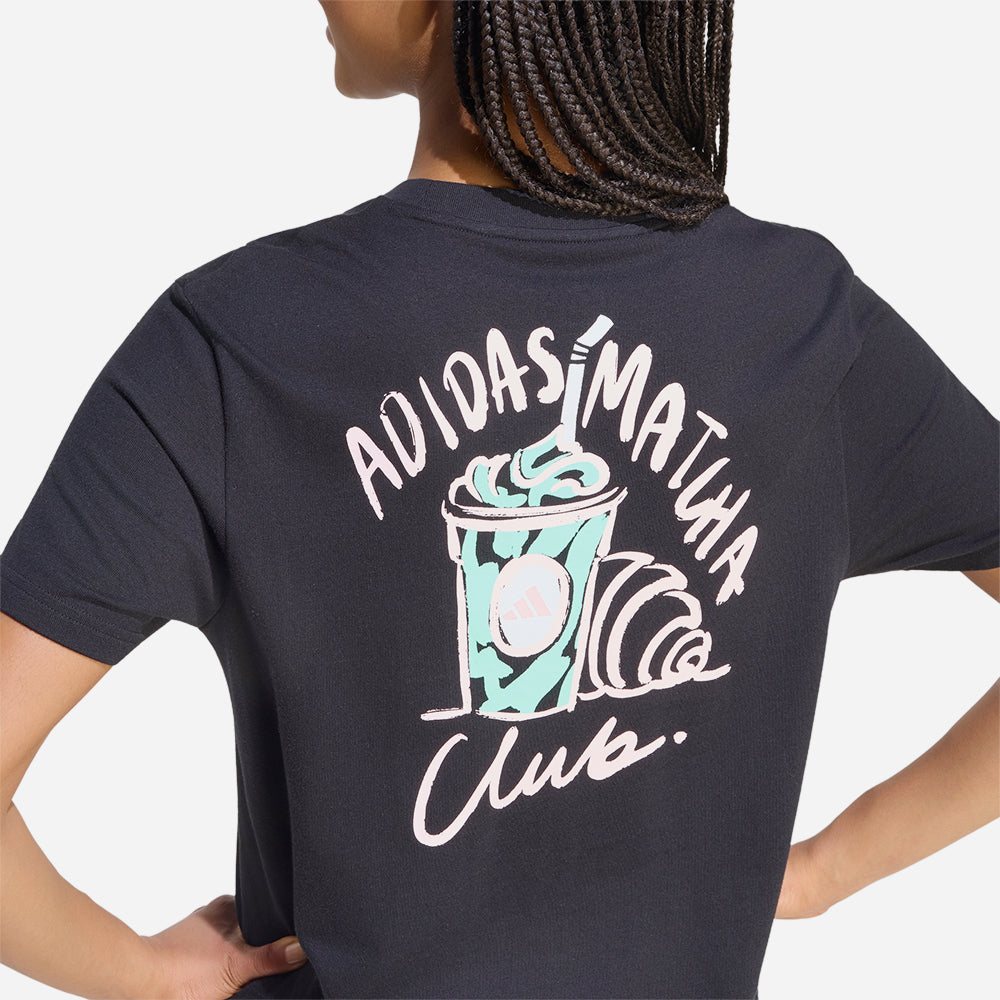 Áo Thun Nữ Adidas Food Loose Graphic - Đen - Supersports Vietnam