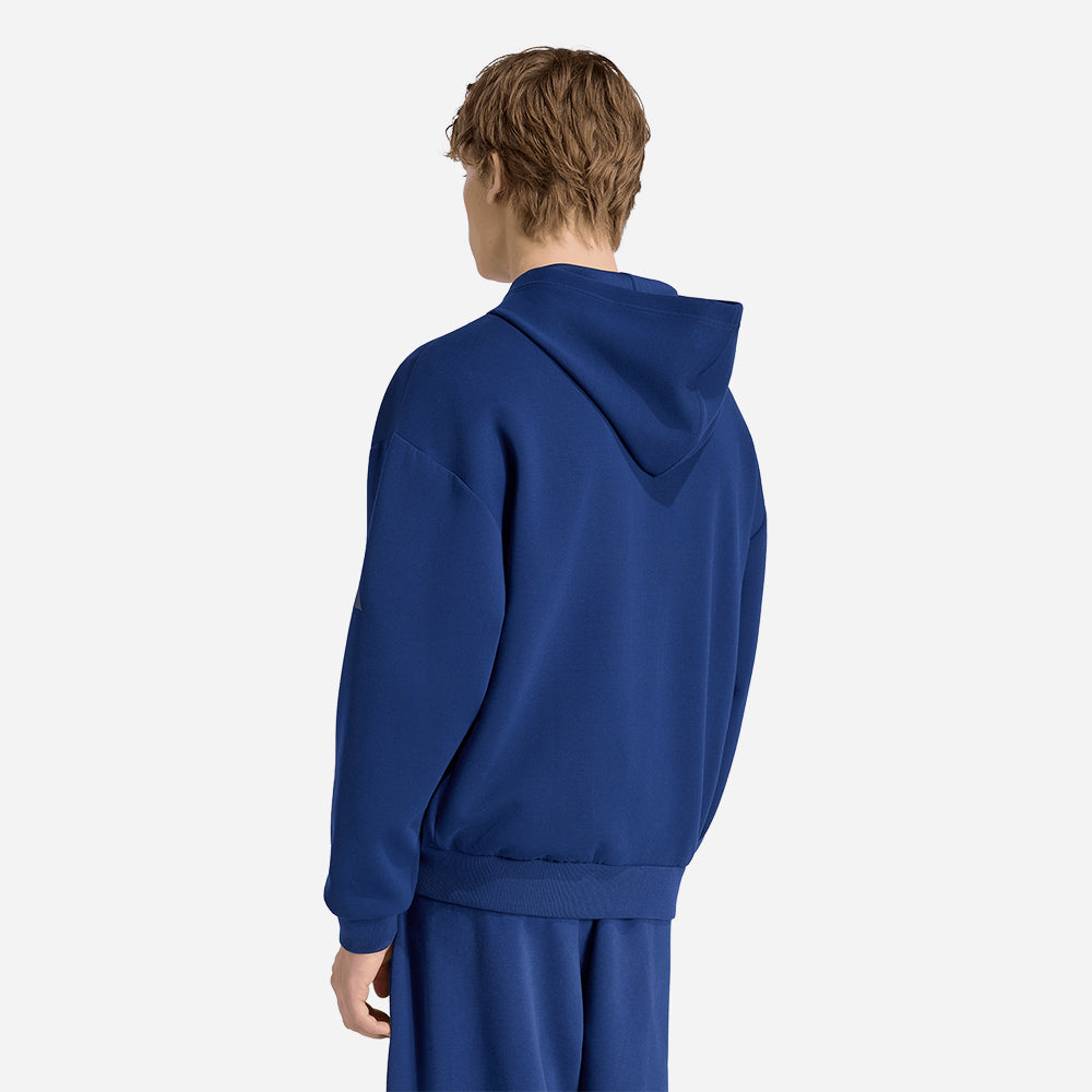 Áo Khoác Nam Adidas Soft Lux Full-Zip Hoodie - Xanh Dương - Supersports Vietnam