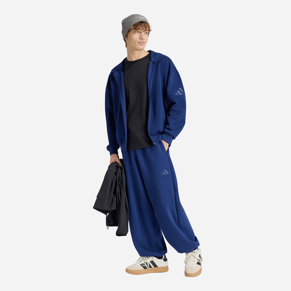 Áo Khoác Nam Adidas Soft Lux Full-Zip Hoodie - Xanh Dương - Supersports Vietnam