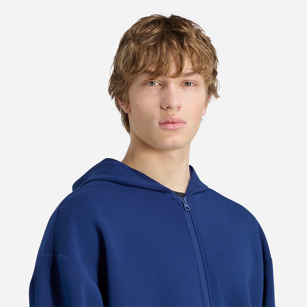 Áo Khoác Nam Adidas Soft Lux Full-Zip Hoodie - Xanh Dương - Supersports Vietnam