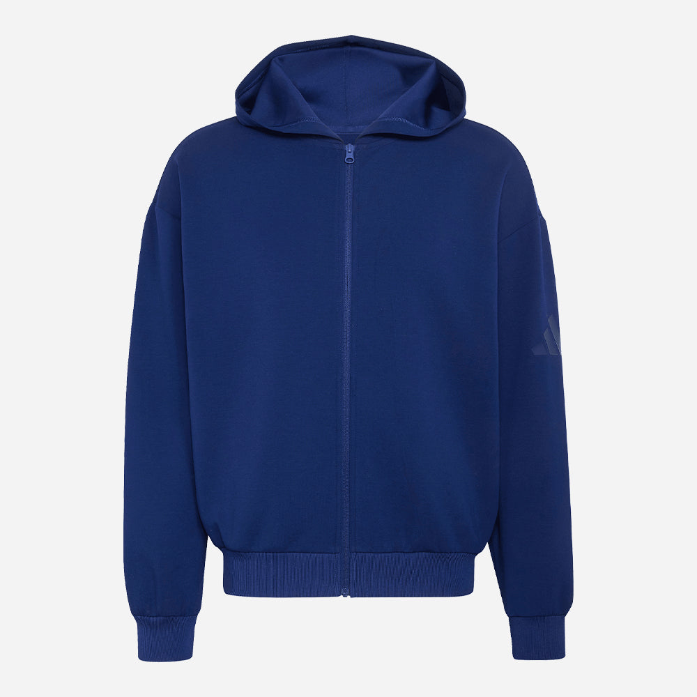 Áo Khoác Nam Adidas Soft Lux Full-Zip Hoodie - Xanh Dương - Supersports Vietnam