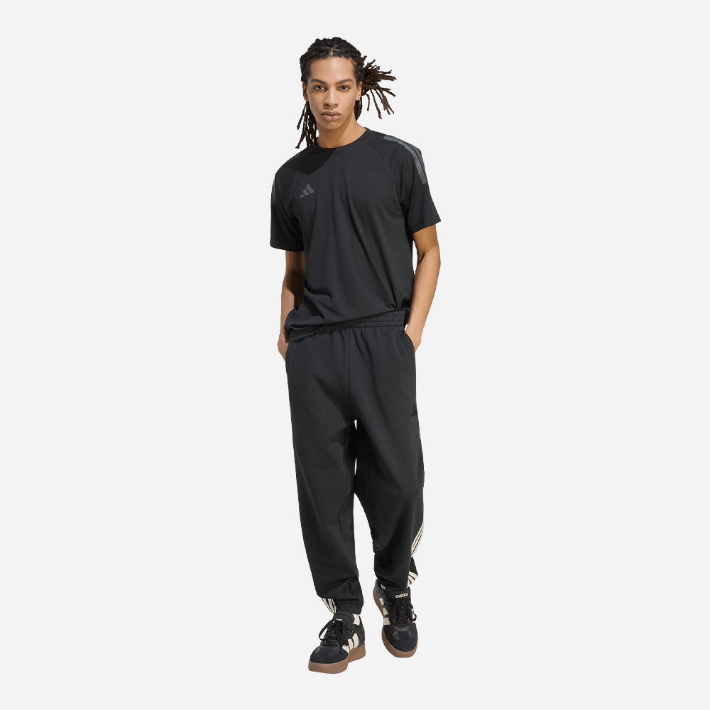 Quần Dài Thể Thao Nam Adidas Kit 3-Stripes Regular Cuffed - Đen - Supersports Vietnam