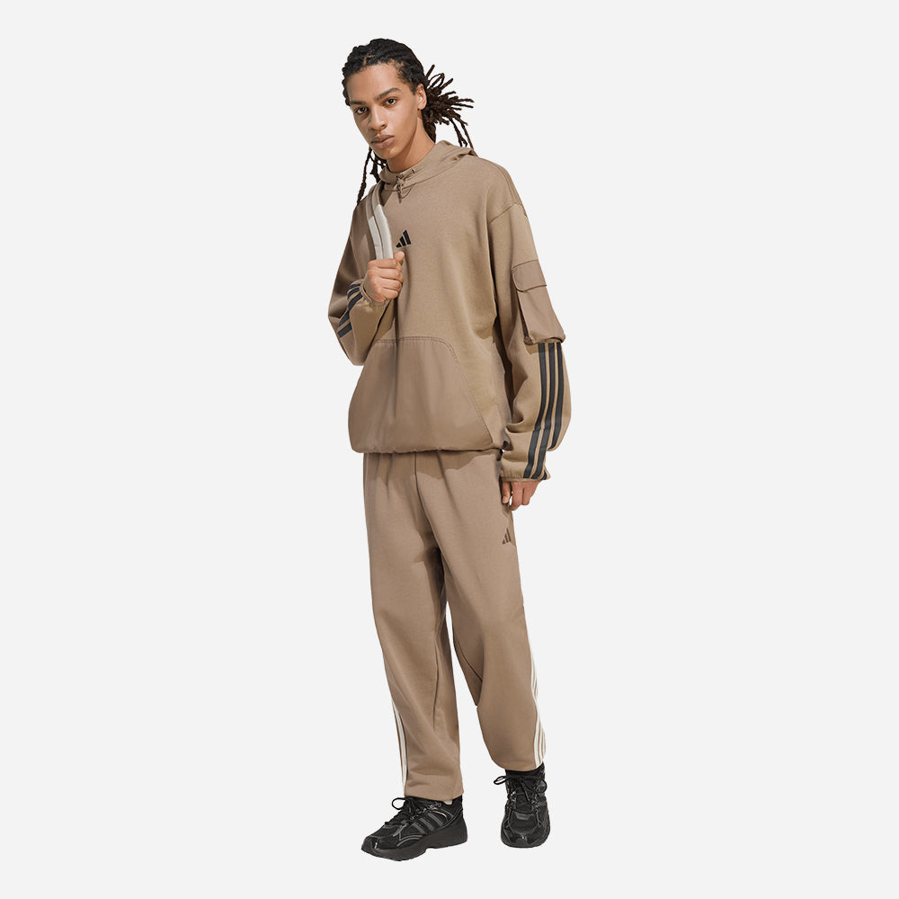 Quần Dài Thể Thao Nam Adidas Kit 3-Stripes Regular Cuffed - Nâu - Supersports Vietnam
