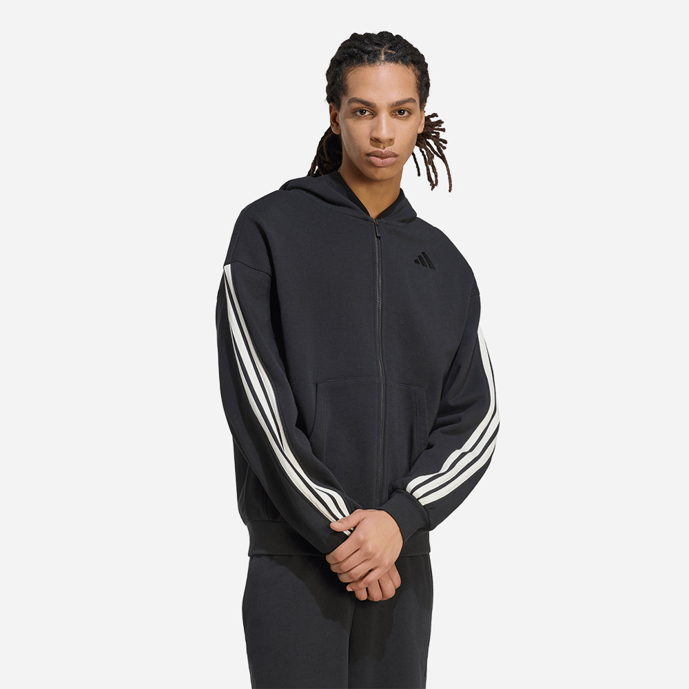 Áo Khoác Nam Adidas Kit 3-Stripes Full-Zip - Đen - Supersports Vietnam