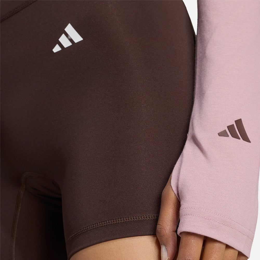 Áo Thun Nữ Adidas 3-Stripes Studio Soft Ballet Wrap - Hồng - Supersports Vietnam