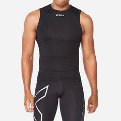 Men'S 2XU Core Compression Sleeveless Tank - Black