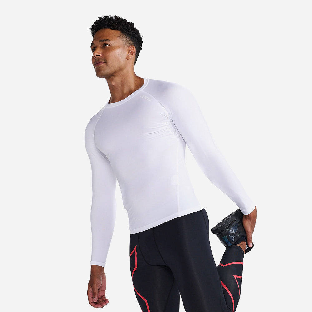 Áo Tay Dài Bó Cơ Nam 2XU Core Compression Game Day - Trắng - Supersports Vietnam