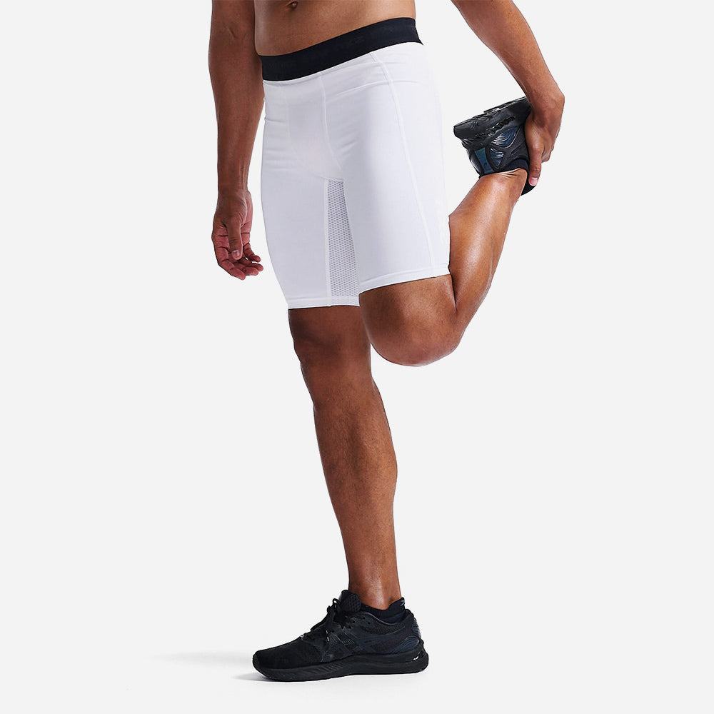 Quần Ngắn Base Layer Nam 2XU Base Layer Compression - Trắng - Supersports Vietnam