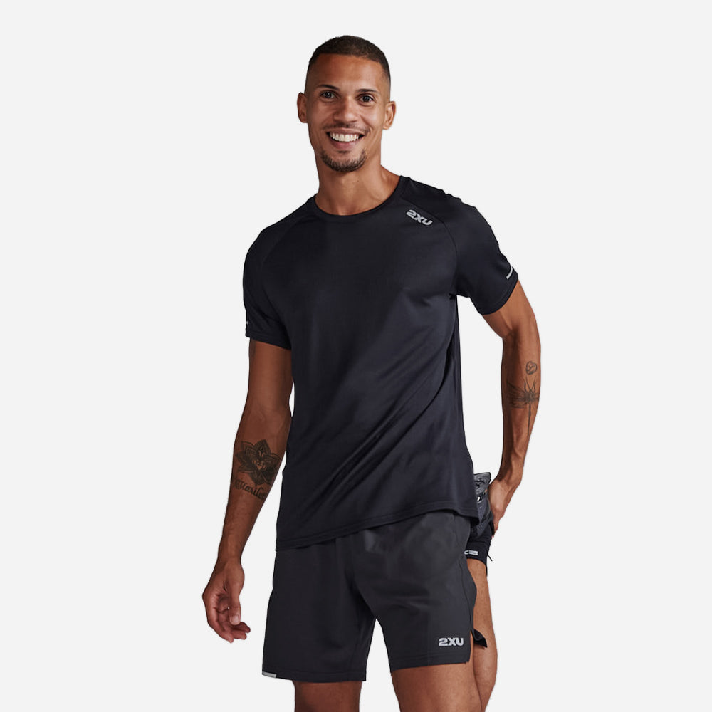 Áo Tay Ngắn Nam 2XU Aero - Đen - Supersports Vietnam