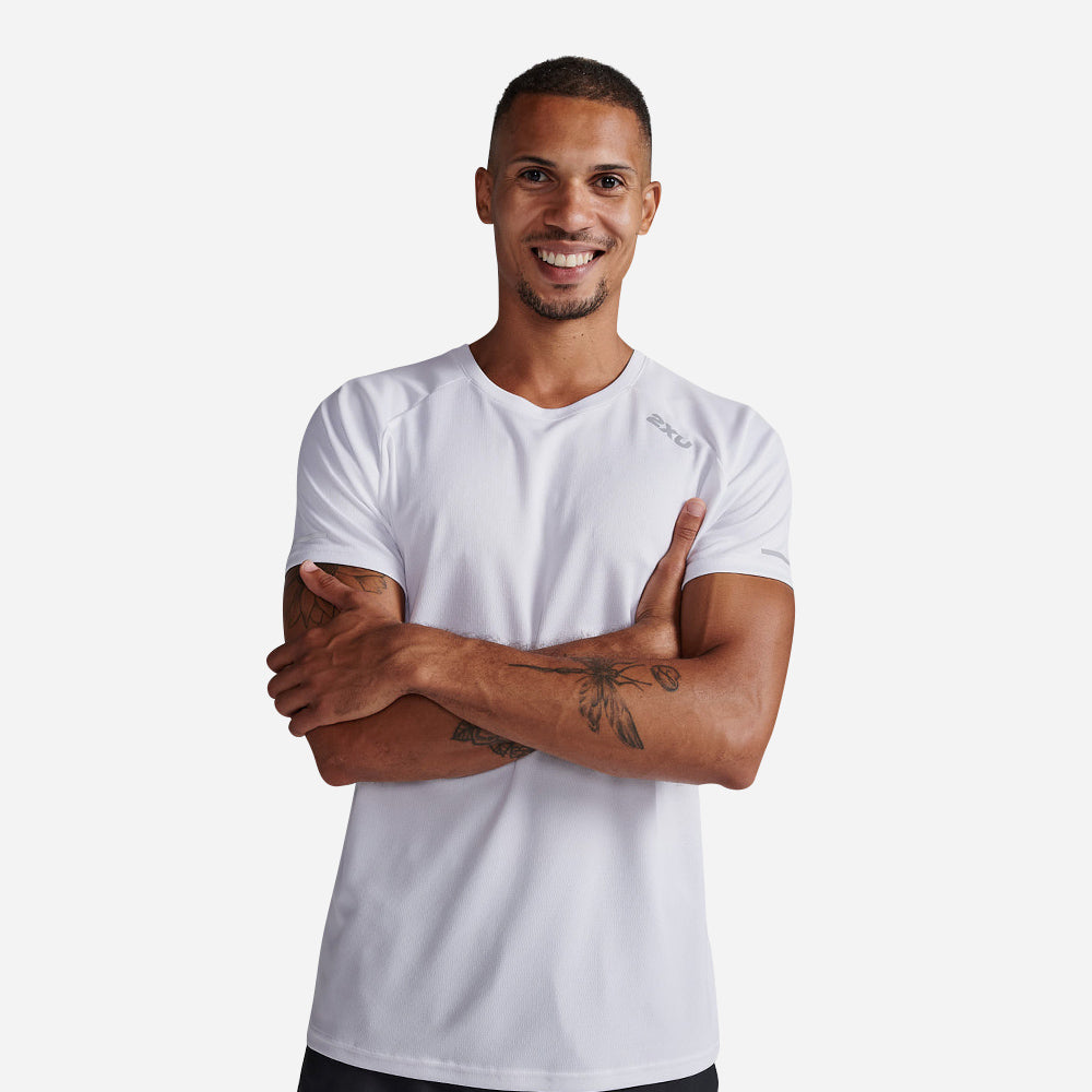 Áo Tay Ngắn Nam 2XU Aero - Trắng - Supersports Vietnam